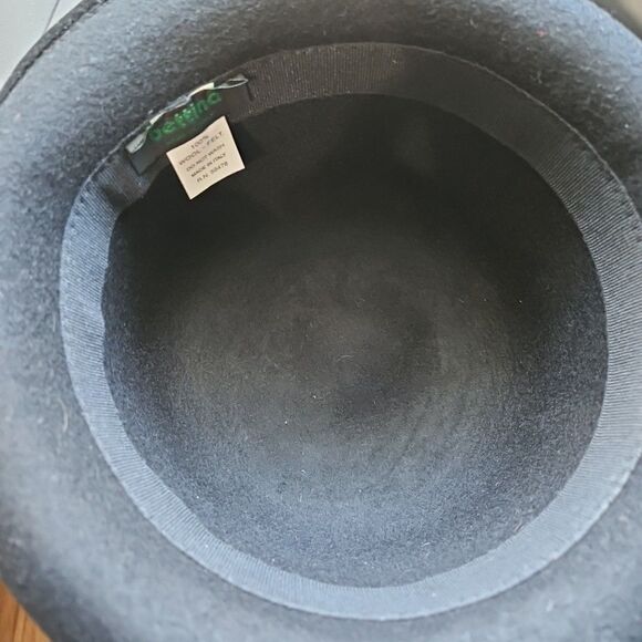 Bettina Women's Black Wool Hat ?bucket bowler style Italy - Picture 5 of 9